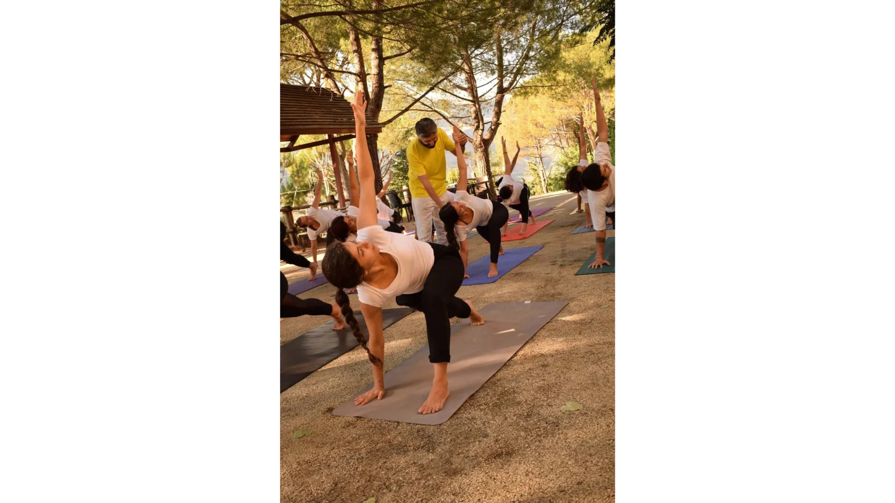 Group yoga practice